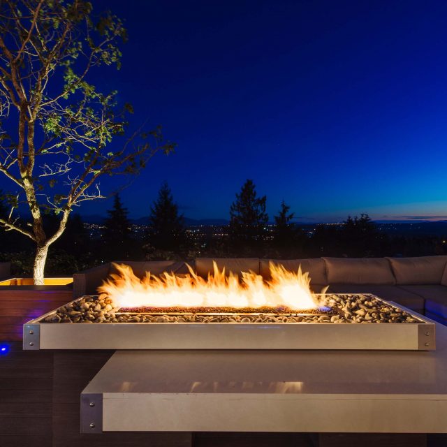 Exterior Fire Pit Details by GoldEdge Properties