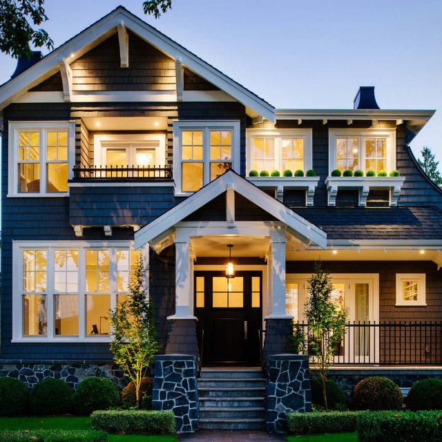 Vancouver Home Exterior at Dusk | Rockridge Developments