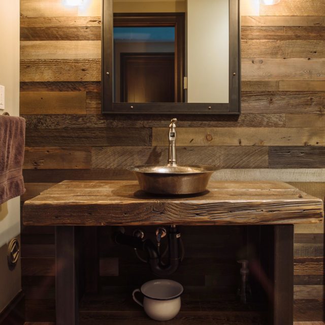 Rustic Wood Vanity | Kenorah Design + Build