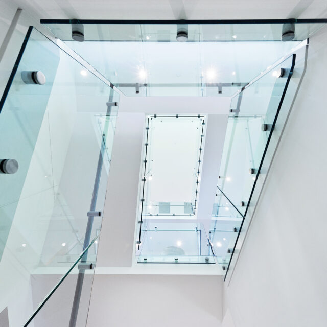 Glass Railing on Stairs